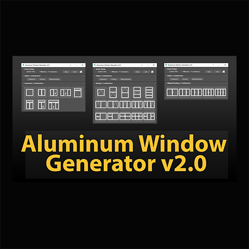 Aluminum Window 铝合金窗户生成器插件