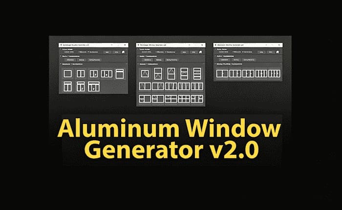 Aluminum Window 铝合金窗户生成器插件